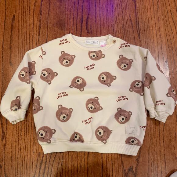 Zara Crewneck Sweatshirt Lot | Cream Multi | 12-18 months - Picture 6 of 15